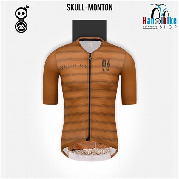 Áo đạp xe Monton ngắn tay JERSEY 06AM BROWN sale 20