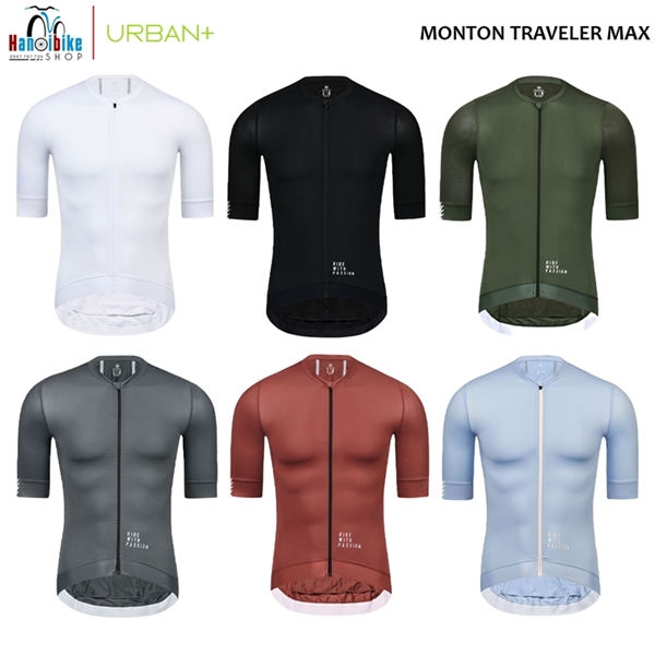 Áo đạp xe ngắn tay Monton Traveler Max nhiều màu urban + sale 35