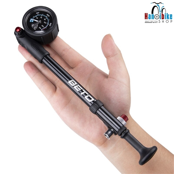 Bơm thụt hơi nhún giảm sóc xe đạp Beto mini siêu nhỏ
