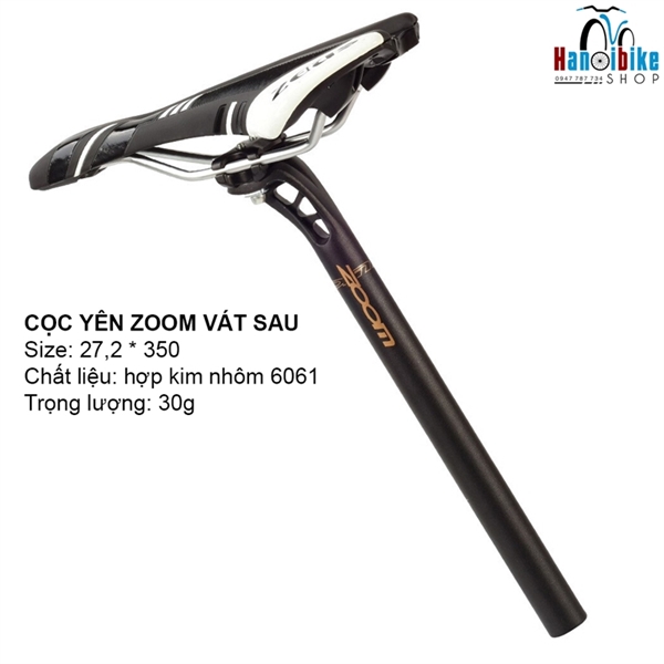 Cọc yên xe đạp Zoom nhôm vát sau 27.2