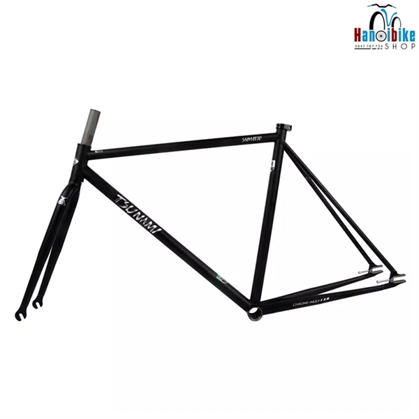 Khung xe đạp Fixed Gear Tsunami SNM4130 ( Không bao gồm chén cổ+khóa cọc yên+ cọc yên)