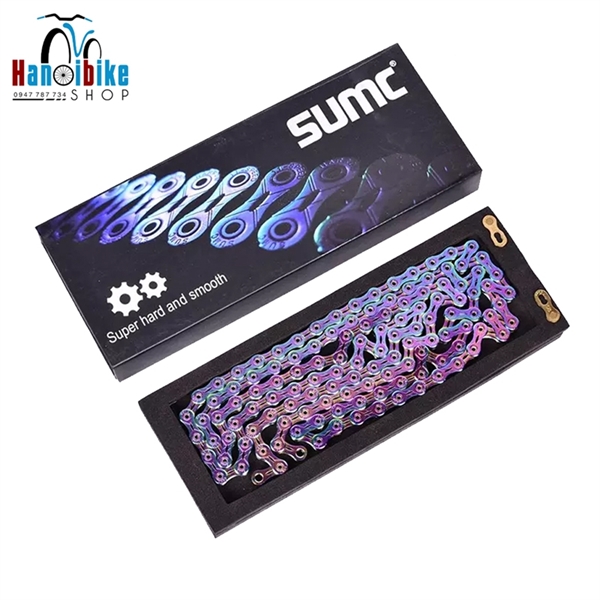 Xích xe đạp SUMC X10 speed dải màu óng ánh cực đẹp