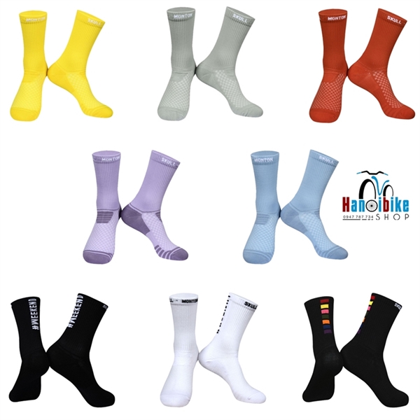 Tất đạp xe Skull x Monton 2022 nhiều phiên bản màu SALE 25